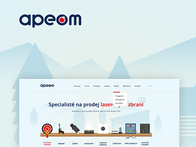 Internetové stránky Apeom – responzivní design, redakční systém, SEO